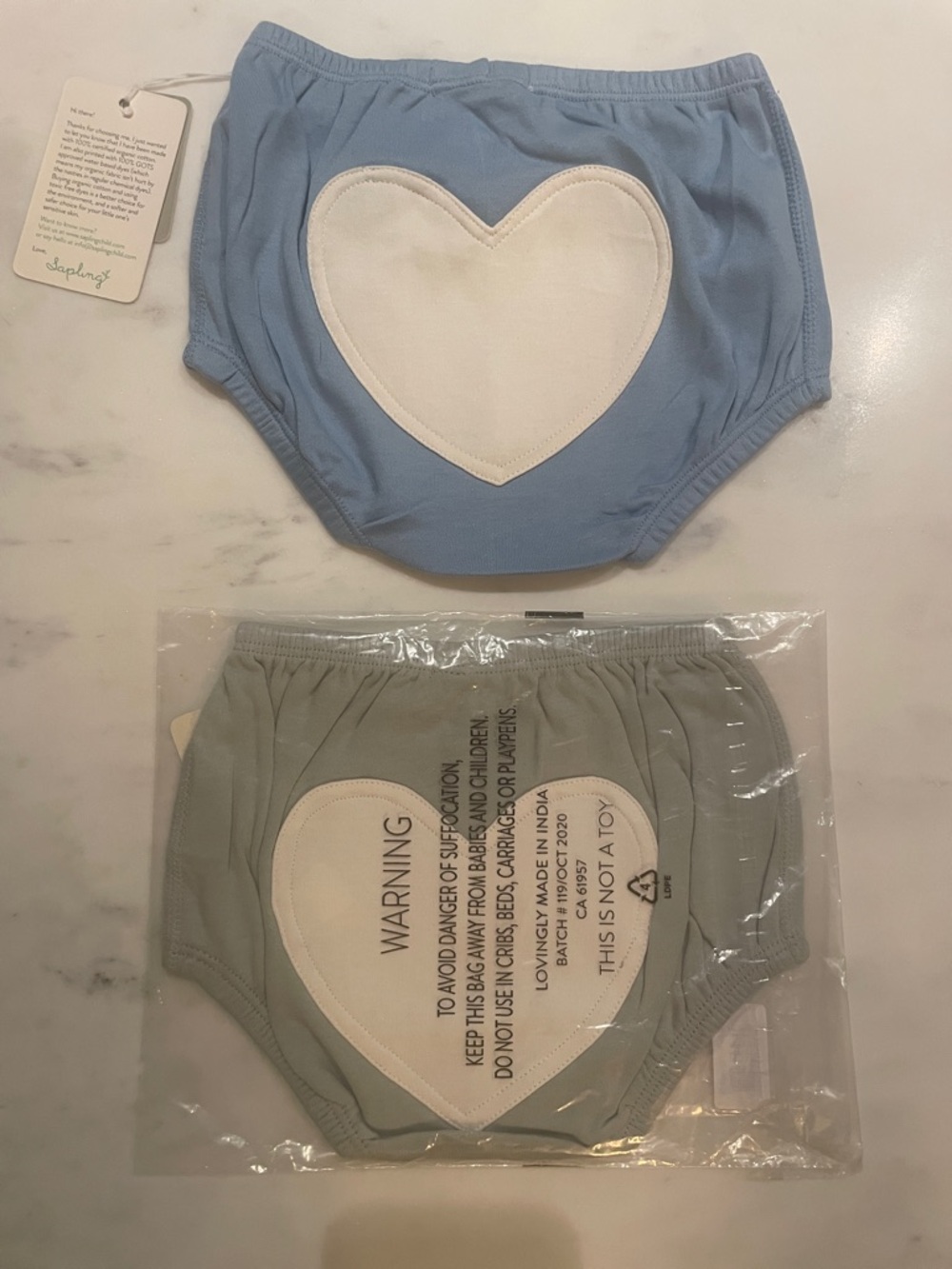 Kids Diaper Covers - Blue and Gray - 2 Pack